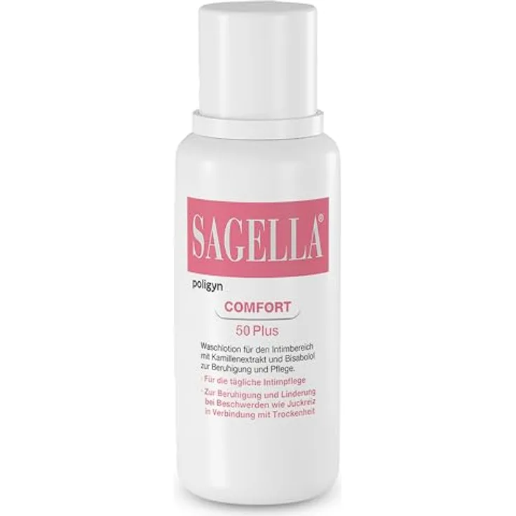 Sagella poligyn Intimwaschlotion für Frauen 50+, 500 ml Lotion, angepasste Pflege für Intimbereich während und nach den Wechseljahren
