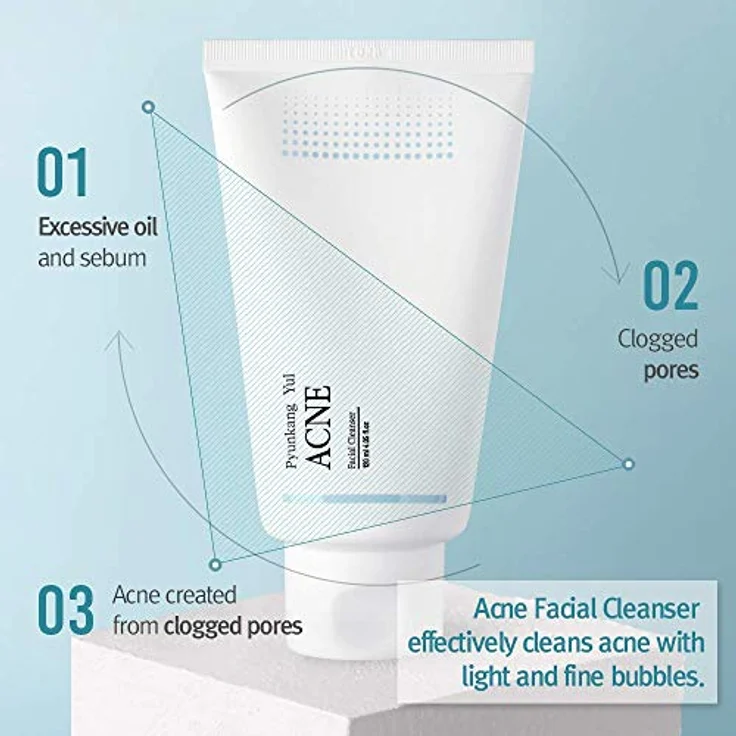 Pyunkang Yul ACNE Facial Cleanser, sanfter Gesichtsreiniger mit Forsythia-Extrakt und Peptiden, 120 ml – Bild 2