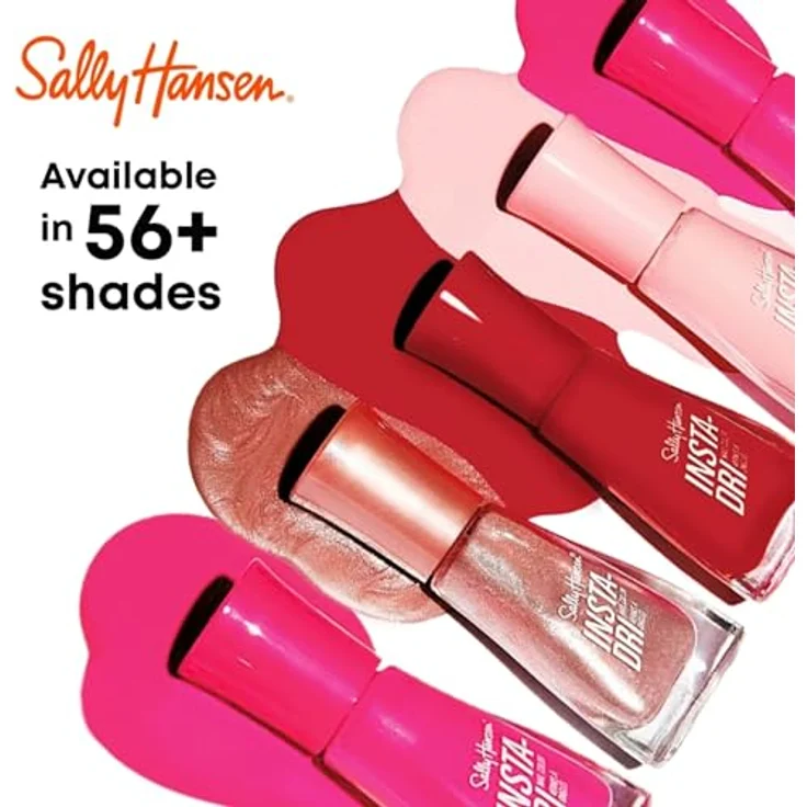 Sally Hansen Insta Dri, schnelltrocknender Nagellack in Farbton 113 White On Time, 9,17 ml mit langanhaltendem Glanz – Bild 7
