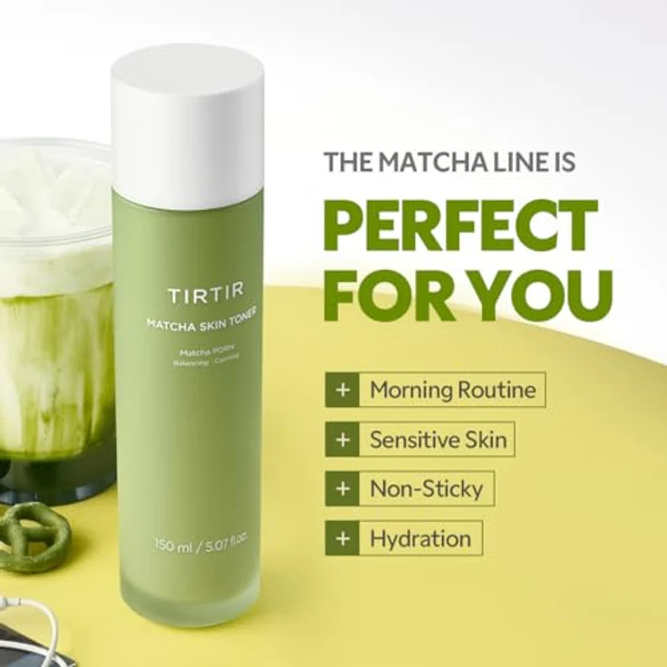 TIRTIR Matcha Skin Toner, beruhigendes Gesichts-Tonikum mit feuchtigkeitsspendender Wirkung, 150 ml – Bild 6