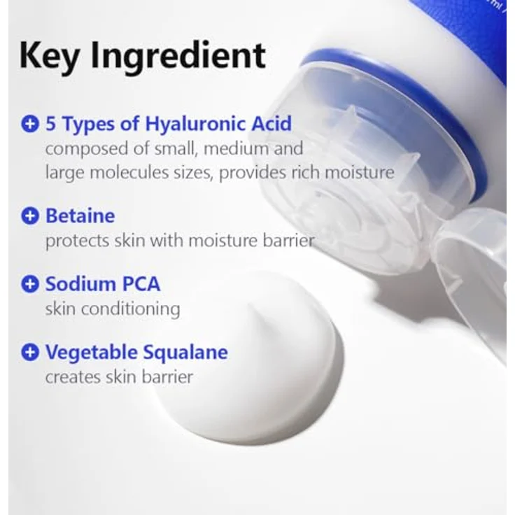 Isntree Hyaluronic Acid Aqua Gel Cream, Gesichtscreme mit 5 Hyaluronsäure-Typen für intensive Feuchtigkeit, 100 ml – Bild 4