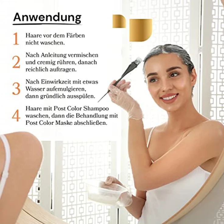 FemMas Haarfarbe 3x Fantasy Feuerrot, Creme Haarfarbe mit Arganöl, Keratin & Ceramiden für dauerhafte Färbung, 100 ml – Bild 4