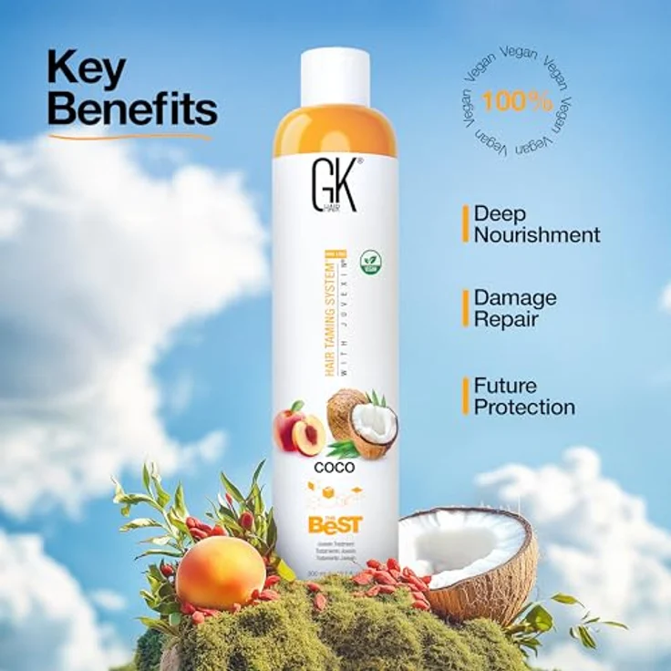 Gk Hair Haarmaske "The Best", 300 ml, mit Coco Juvexin-Technologie zur Revitalisierung und Stärkung von geschädigtem Haar – Bild 4