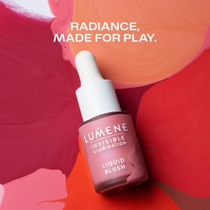 Lumene Invisible Illumination, flüssiges Rouge zur Verjüngung der Gesichtshaut, Farbton Frosty Petal, 15 ml – Bild 3