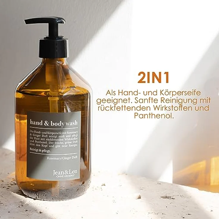 Jean & Len Philosophie Rosemary / Ginger Duschgel 500 ml – Bild 5