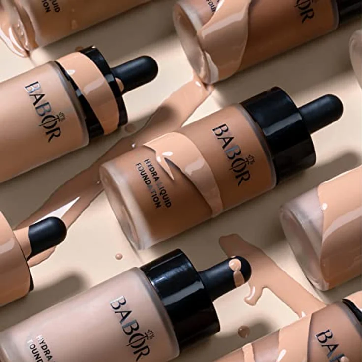 BABOR MAKE UP Hydra Liquid Foundation, flüssige Foundation mit mittlerer Deckkraft, für trockene Haut, enthält feuchtigkeitsspendendes Serum, 30 ml – Bild 5