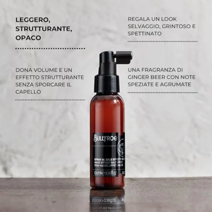 Bullfrog Salzspray mit Wellen-Effekt, strukturierendes Haarspray für Volumen und kraftvollen Look, 92,5% natürliche Inhaltsstoffe, 100 ml – Bild 3