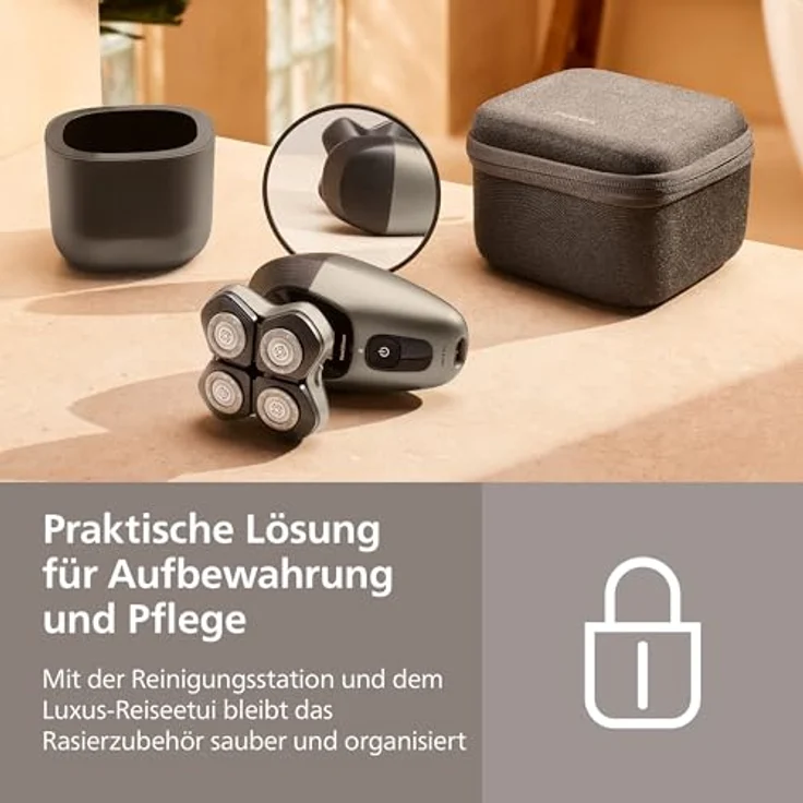 Philips Pro Series 9000, Glatzenrasierer mit 36 ComfortCut-Klingen, 360°-Scherkopf, wasserdicht, schwarz – Bild 9