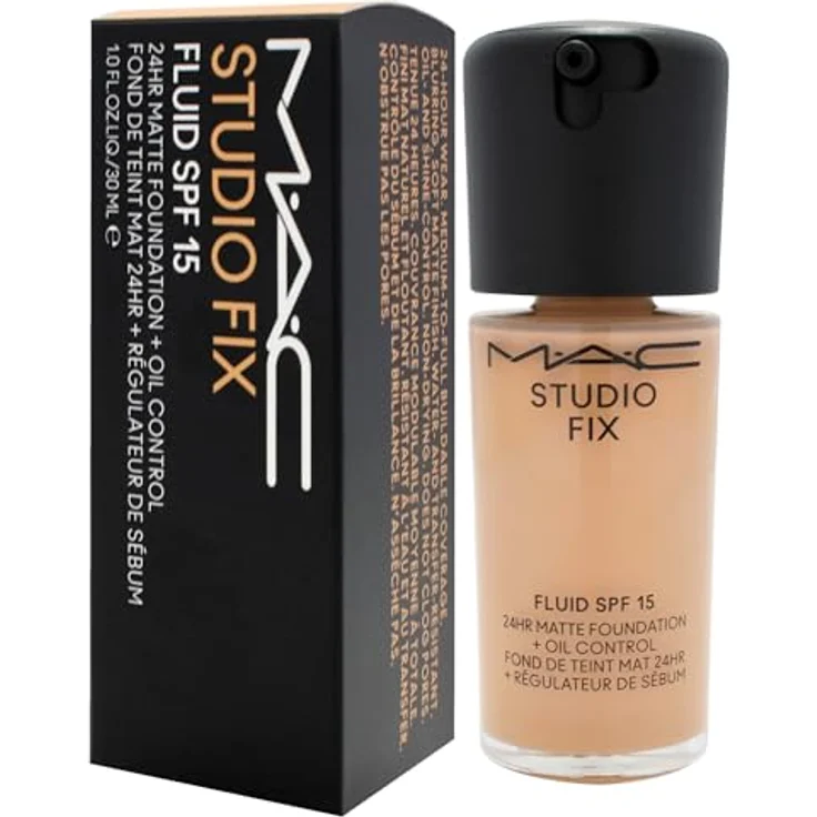 MAC Cosmetics Studio Fix Fluid SPF 15, 24HR Matte Foundation + Oil Control, Farbton NC37, 30 ml – Bild 4