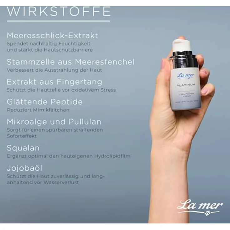 La mer Platinum Recovery Augenpflege | Pro Cell Cream Auge 15 ml | Regenerierende Anti-Aging Creme | Ohne Duft, ohne unnötige Zusatzstoffe – Bild 3
