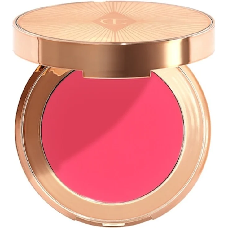 Charlotte Tilbury Beautiful Skin Island Glow Lip and Cheek Blush, 2,5 g, PARADISE PINK GLOW, luxuriöse Blush-Formel für einen rosigen Teint mit Special-Glow