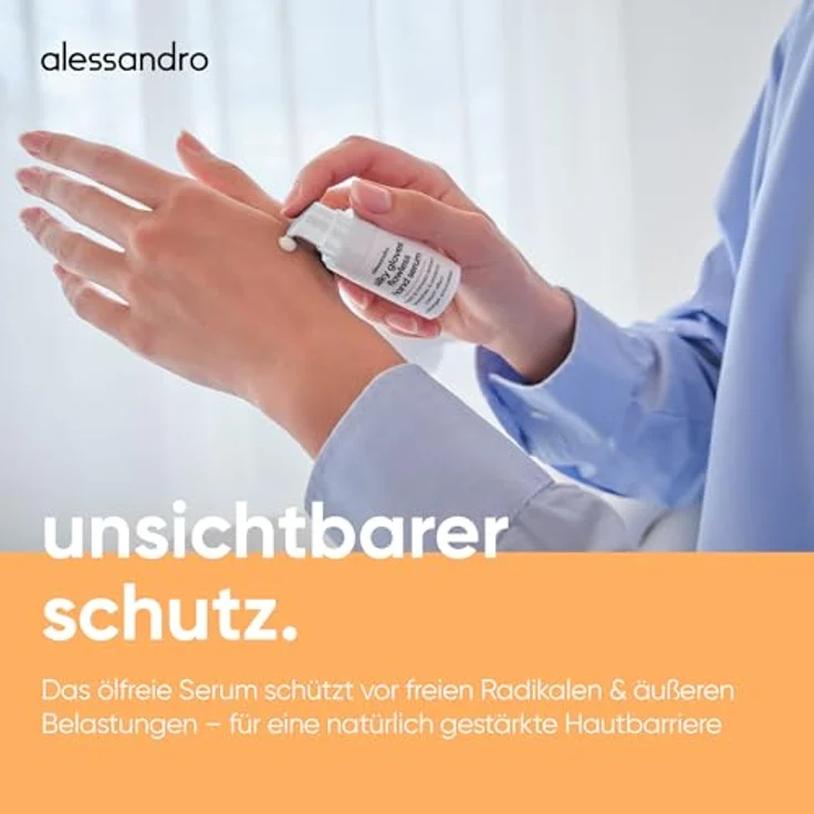 alessandro Silky Gloves Flawless Hand Serum, schützend & glättend mit Mimose & Myrrhe Extrakt, ölfreie Formel, vegan, 15ml – Bild 2