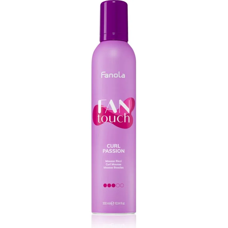 Fanola FAN touch Schaumfestiger, Lockenpflege für lockiges Haar, 300 ml, starker Halt und voluminöse Definition