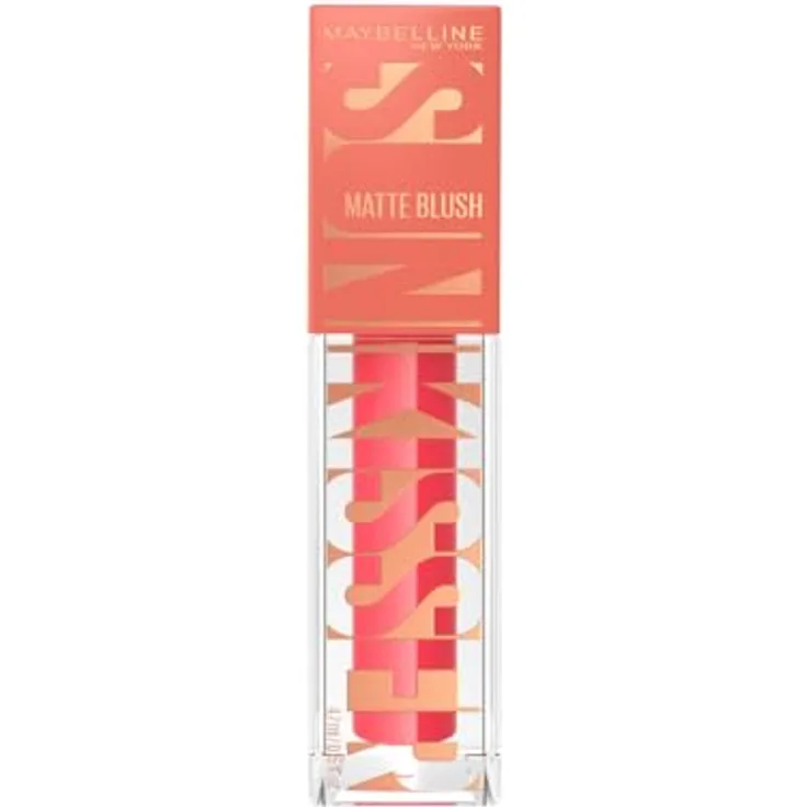 MAYBELLINE NEW YORK Sunkisser Matte flüssiges Rouge, mattes Blush in Pink Mirage, 4.7 ml
