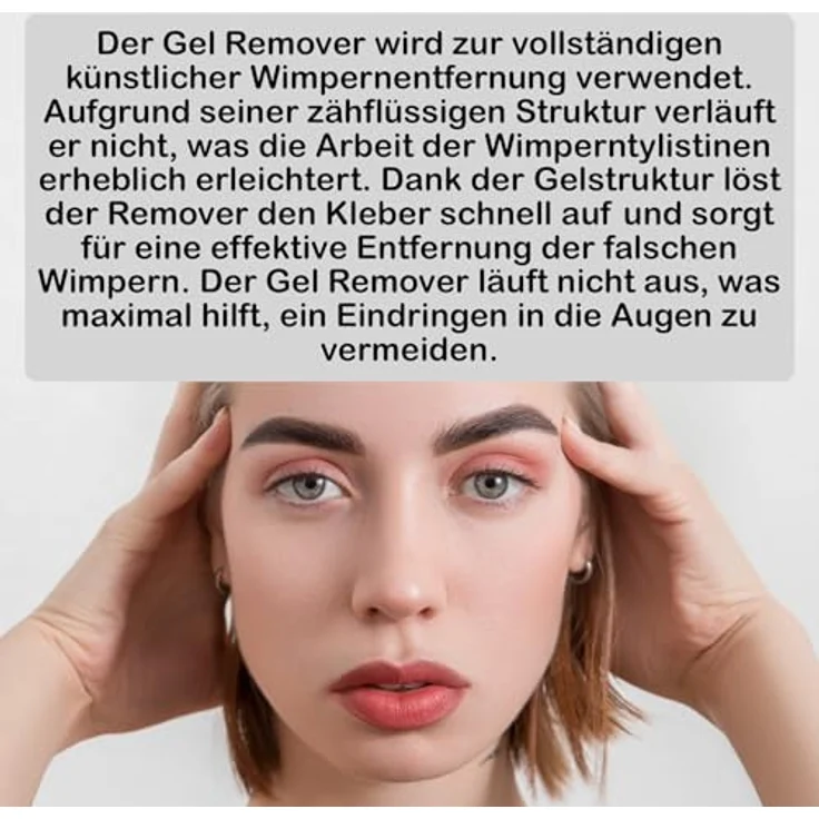 LOVELY Gel Remover für Wimpernverlängerung, 15ml - Schnelle Entfernung von Lash Extensions, Hautfreundlich & Antiallergisch, Duft: Aloe Vera – Bild 4