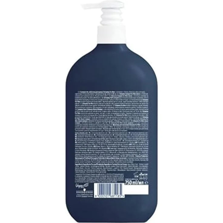Schauma For Men Shampoo 750ml, Reinigungsshampoo für Männer, stärkt Haarfasern und sorgt für frischen Duft – Bild 2