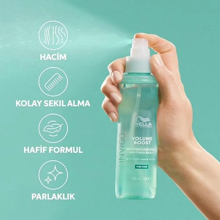 Wella Professionals Invigo Volume Boost, Volumenspray für feines Haar, 150 ml, feuchtigkeitsspendend und nicht beschwerend – Bild 2