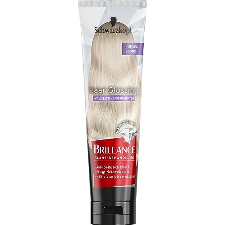 Brillance Glanz-Behandlung, Haar Glossing Kühles Blond (1 x 150 ml), temporäre Haarfarbe, die wie eine Haarmaske angewendet werden kann, hält bis zu 4 Haarwäschen – Bild 1