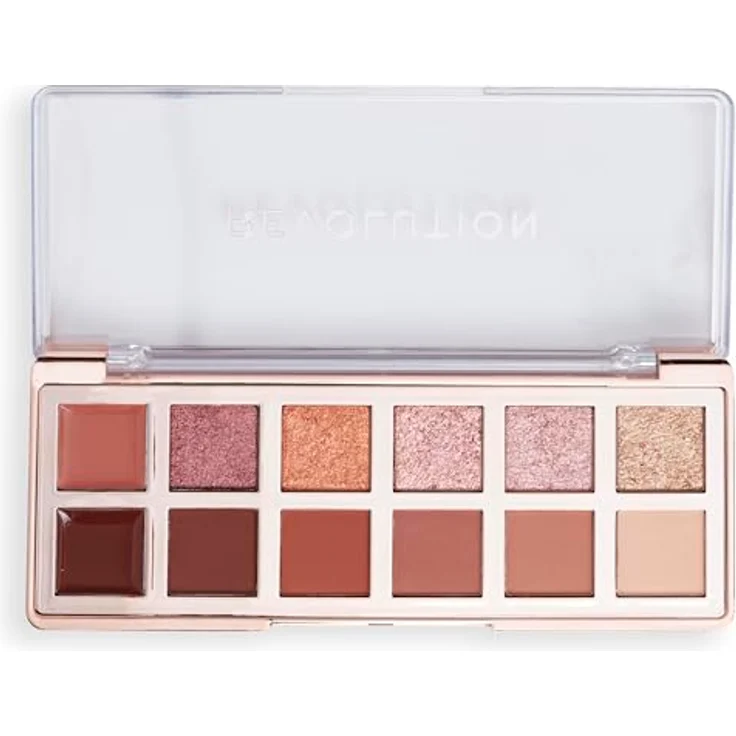 Makeup Revolution The Icon Palette Lidschattenpalette The True Icon Bronze, 12x0.7 g, hochpigmentierte Farben mit mattem und schimmerndem Effekt – Bild 5