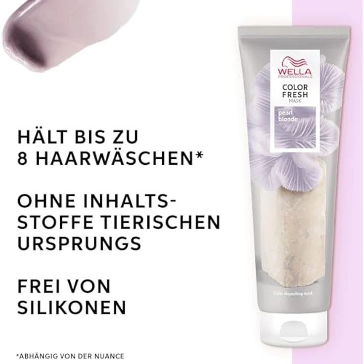 Wella Professionals Color Fresh Mask Pearl Blonde – Haarkur zum Beleben und Verändern der Haarfarbe – pflegende Tönung mit Avocadoöl – für helles und aufgehelltes Haar – 500 ml – Bild 2