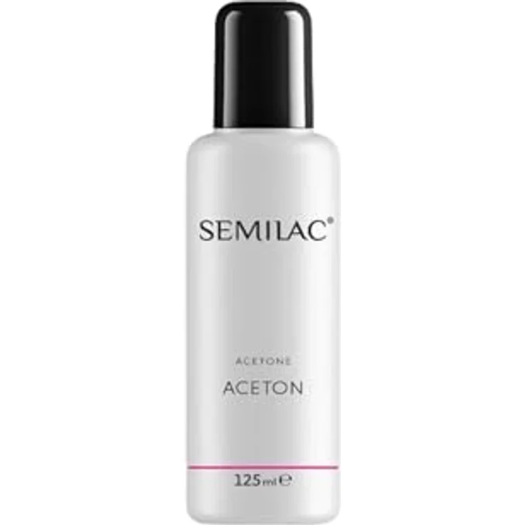 Semilac Remover Acetone Nagellackentferner 125 ml Für Hybridlack UV LED Nagellack Reiniger für Maniküree und Pediküre Dermatologisch Getestet – Bild 2