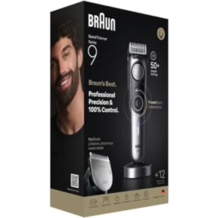 Braun Bt9560 Bartschneider, ultrapräsise ProBlade Klinge, 52 Längeneinstellungen, transparent – Bild 2
