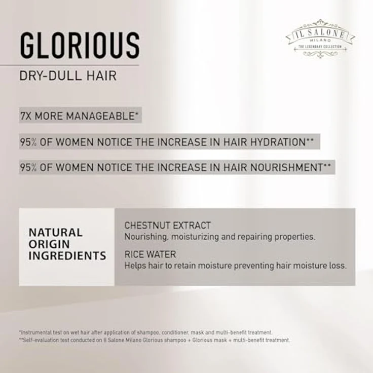 Alfaparf Milano Il Salone Milano Glorious, nährender Conditioner für trockenes und beschädigtes Haar, 500 ml, schützt vor Beschädigungen und bewahrt den brillanten Glanz – Bild 3