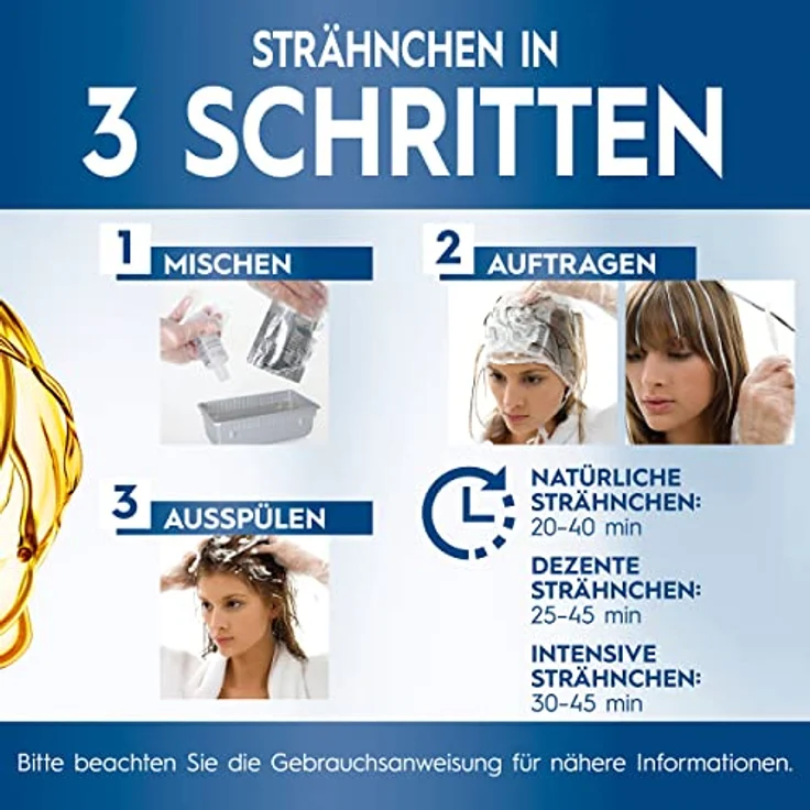Blonde Super Strähnchen, Haarfarbe M1, 102ml – Bild 4