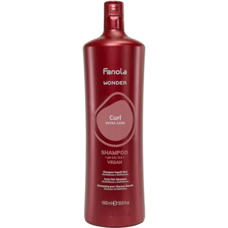 Fanola Wonder Curl Shampoo für lockiges und gewelltes Haar, 1000 ml - Sls/Sles Free, Außergewöhnliche Definition und Weichheit - FANOLA – Bild 1