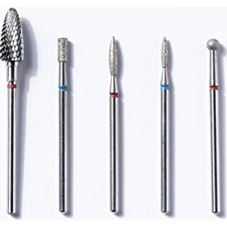 NÉONAIL Fräser Bits Set MEDIUM, 5-teiliges Set mit verschiedenen Körnungsgraden für Gelnägel - inklusive Hartmetall- und Diamantfräsern – Bild 2