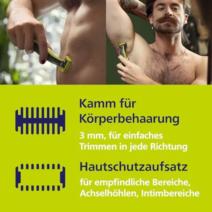 Philips OneBlade QP624/50, Ersatzklinge für Elektrorasierer mit langlebiger Schneidetechnologie – Bild 7