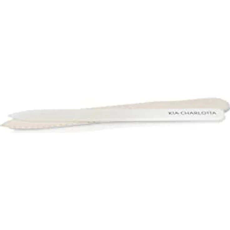 Kia-Charlotta Glasnagelfeile, Made in Germany, 100% Glas, vegane Samthülle (Beige)