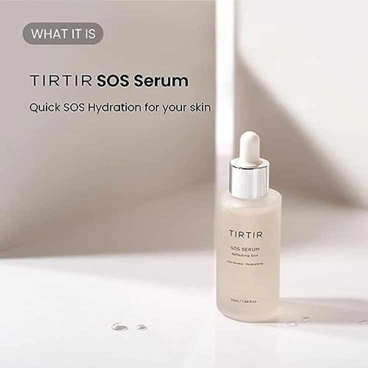 TIRTIR SOS Serum – Strahlendes Gesichtsserum, erhöht die Ausstrahlung, prall, Anti-Aging, feuchtigkeitsspendend, sichtbar weiche und glänzende Haut, parfümfreies Serum für alle Hauttypen, 50 ml – Bild 2