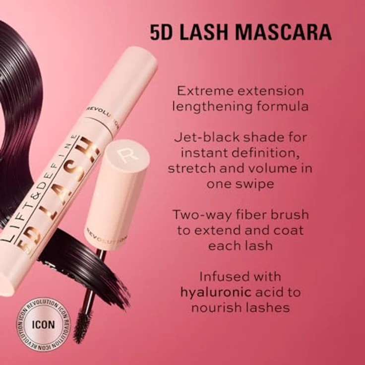 Makeup Revolution London 5D Lash Super Black Mascara 14ml  – Bild 3