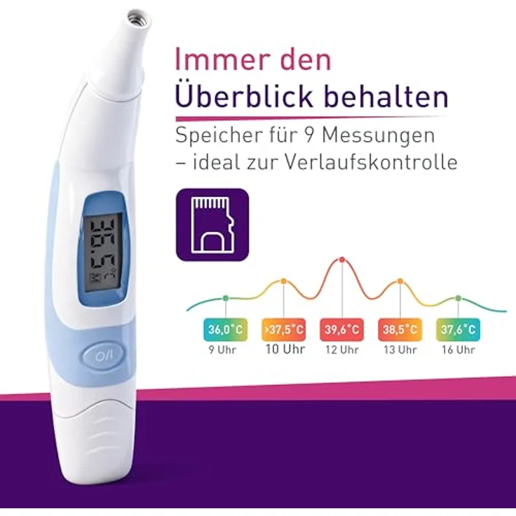 Berührungsloses Ohr-Thermometer SC 8172 zum kontaktlosen Fiebermessen – Bild 7