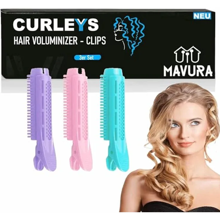 CURLEYS Hair Voluminizing Clips Haarwurzelclips Lockenwickler, Haar Volumen Clip Roller Haarklammer Haarklemme [3er Set]