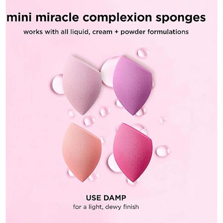 Real Techniques Miracle Complexion Mini Sponges Set Make-up Schwamm, Dekorative Kosmetik Make-up Accessoires – Bild 5