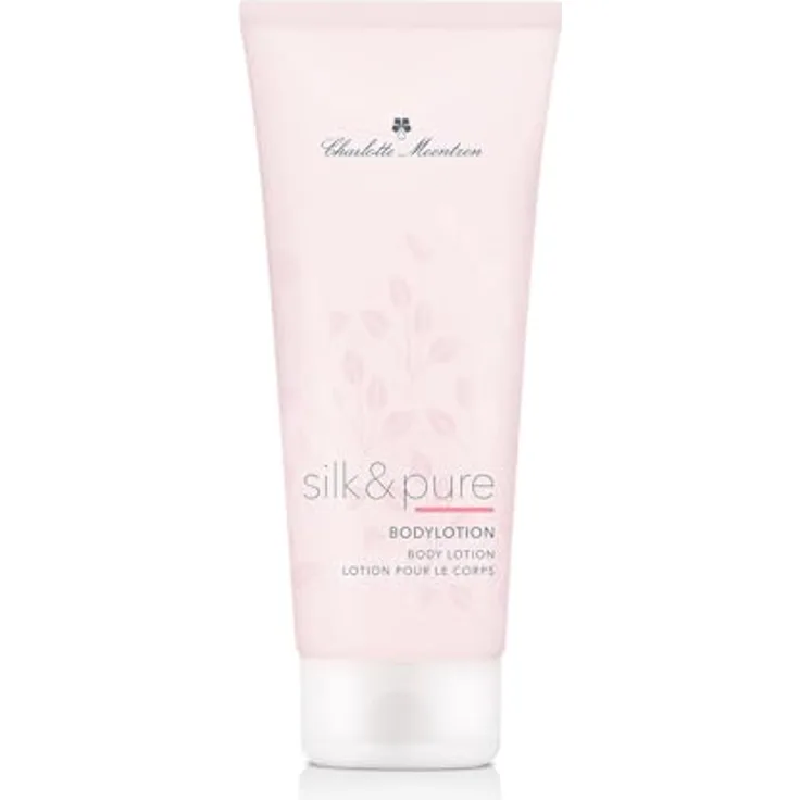 Charlotte Meentzen Silk & Pure Bodylotion, 200 ml, schnell einziehend, nicht fettend, mit Pfirsichblüten-Extrakt und Vitamin E