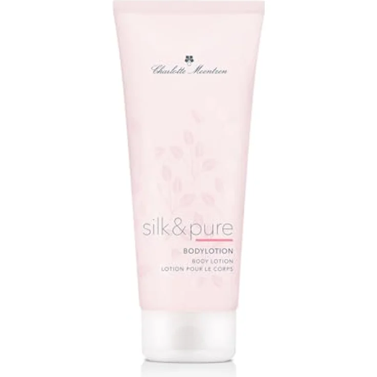 Charlotte Meentzen Silk & Pure Bodylotion, 200 ml, schnell einziehend, nicht fettend, mit Pfirsichblüten-Extrakt und Vitamin E – Bild 1