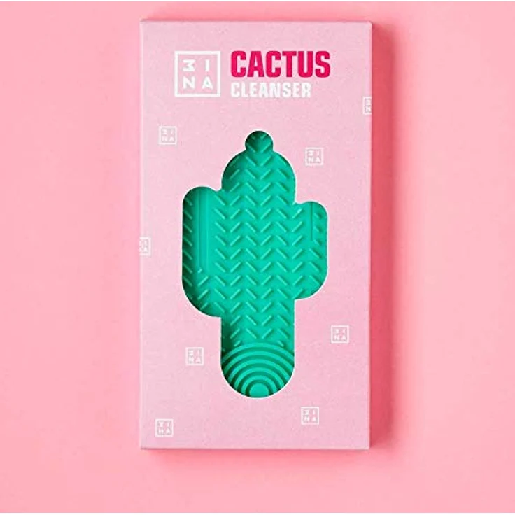 3INA MAKEUP Cactus Cleanser Silikon-Pinsel- und Schwamm-Reinigungspad, vegan und cruelty free, Reise-Accessoire – Bild 2