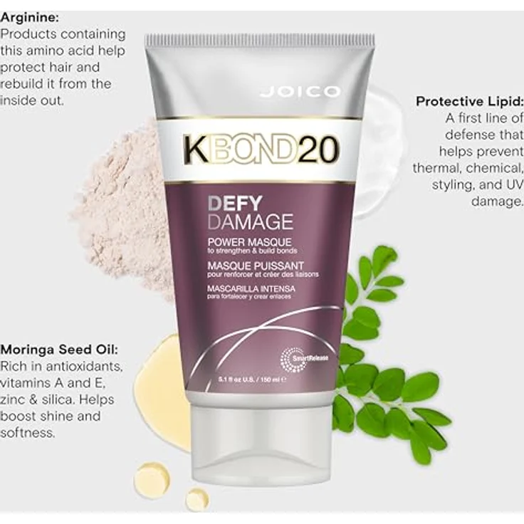 JOICO DEFY DAMAGE KBond20 Power Masque, Intensiv kräftigende Haarmaske für geschädigtes Haar, 150 ml – Bild 6