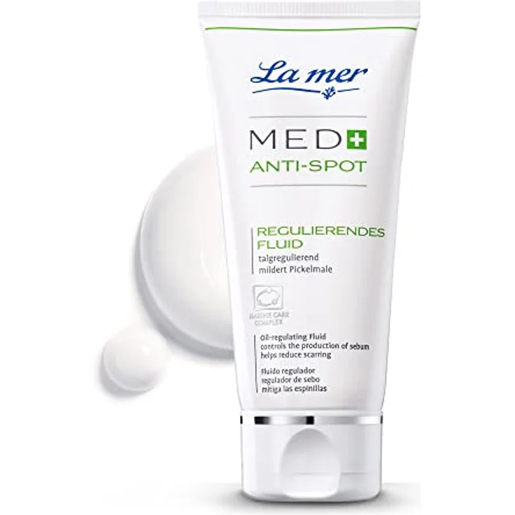 La mer MED+ Anti-Spot Regulierendes Fluid - Leichtes, regulierendes Gesichtspflege - Reduziert Pickel & Mitesser - Mildert Pickelmale - Talgregulierende - Porenverfeinernd und antibakteriell - 50 ml – Bild 1