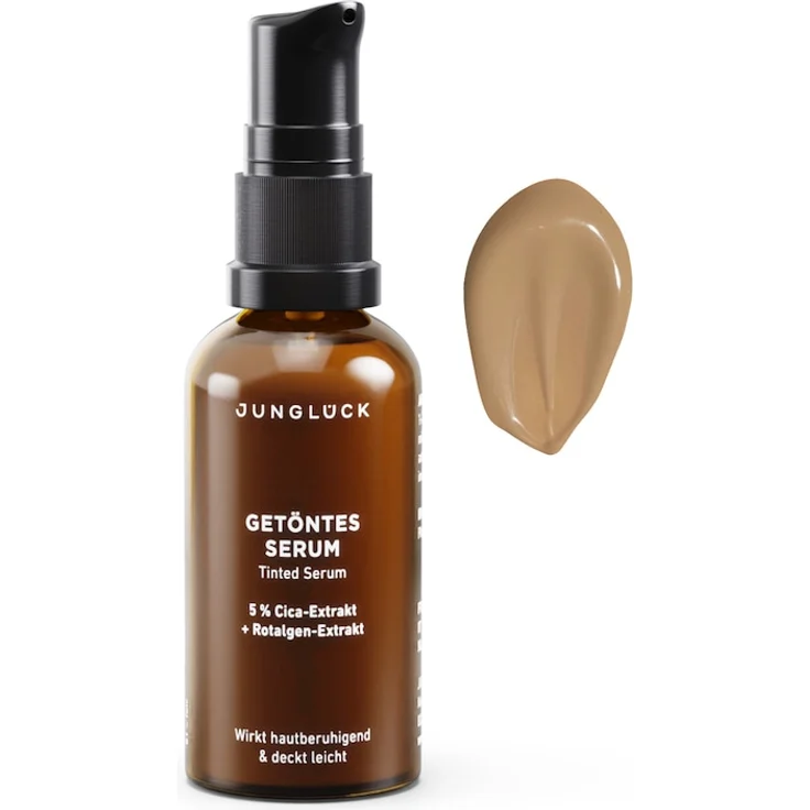 Junglück Getöntes Serum Feuchtigkeitsserum, 30 ml, mit Cica-Extrakt und Hyaluronsäure für natürlichen NO-Make-up-Look
