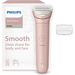 Philips Lady Shaver Series 8000 BRL129/00, Elektrorasierer mit flexiblem Kopf und LED-Licht, dermatologisch getestet für sanfte Rasur