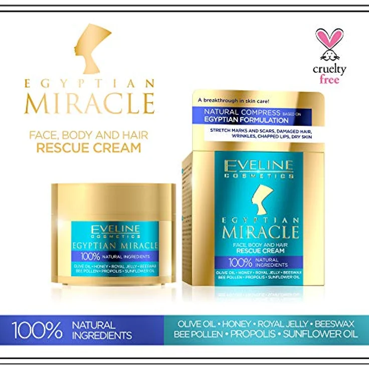Eveline Egyptian Miracle Creme Für Gesicht KöRper Und Haare 40 ml mit pflegender Wirkung – Bild 3