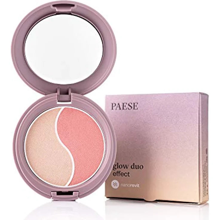 Paese Cosmetics Nanorevit Glow Duo Effect, Blush and Highlighter, 4.5g, Gesichtsformendes Make-up – Bild 1