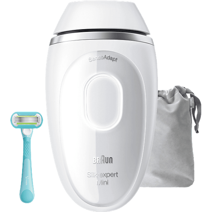 BRAUN PL1114 Smart IPL Silk·expert Mini, Licht-Haarentferner für dauerhafte Haarreduzierung, weiß