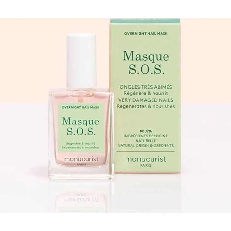 Manucurist SOS-Maske – Nachtmaske für Nägel – Nail Care Mask - 80,5% Bio-Bekleidung - 15 ml – Bild 2