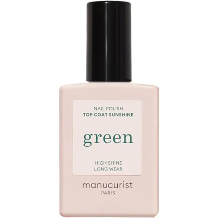 MANUCURIST Sunshine Green Top Coat, Vegan, 9-Free, 15 ml Flasche - bis zu 69 % Bio-Inhaltsstoffe