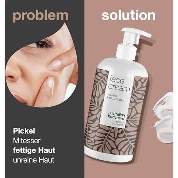 Australian Bodycare Face Cream 500 ml | Gesichtscreme mit Teebaumöl | Für unreine, fettige, trockene Haut & Mischhaut | Feuchtigkeitsspendend & gegen Pickel & Akne – Bild 2